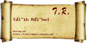 Tóth Ráhel névjegykártya