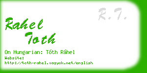 rahel toth business card